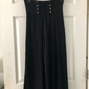 Black flare pants